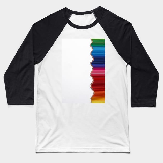 Rainbow Pencils Baseball T-Shirt by pinkal